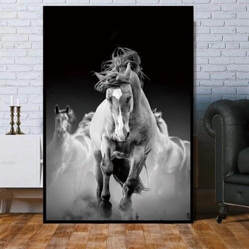 Frameless Canvas Animal High Definition Decoration Painting Horse Gaze Pentium Painting Canvas living Room Home Wall Decorate