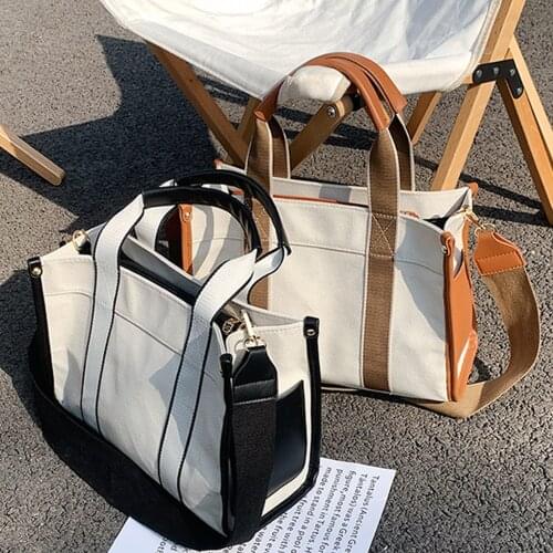 Brands Stripe Canvas Tote Women Shoulder Bag Designer Patchwork Handbag Casual Large Capacity Shopper Bags for Women 2021 Purse