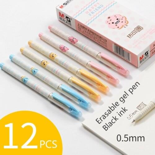 Erasable Gel Pen with Scented Black/blue Ink Pens Kawaii Lovely Student Writing Pen School Stationery Supplies