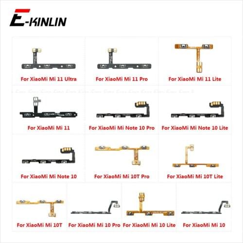 Switch Power ON OFF Button Flex Cable Ribbon For XiaoMi Mi Note 10 Pro Lite Mute Silence Volume Key Repair Part