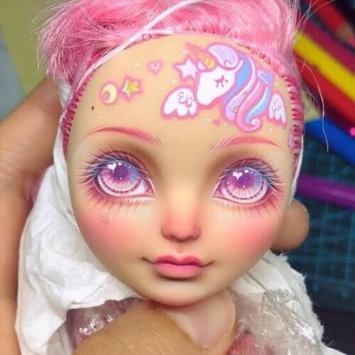 Bald head No hair No body DIY cartoons girl customized plastic dolls