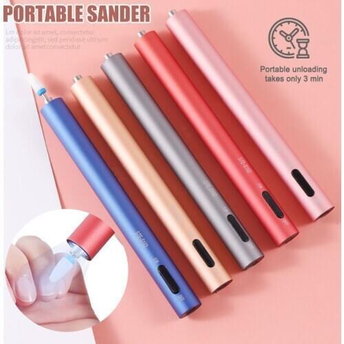 Nail Polishing Machine Electric USB Rechargeable Pen Style Nail Drill Machine with LED Light MH88