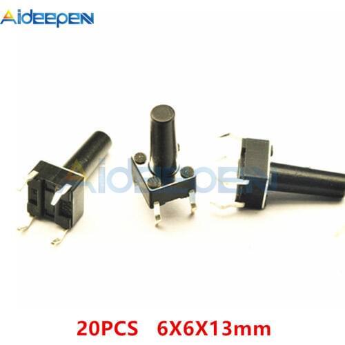 20pcs/Lot 6X6X13 4PIN Micro Push Button Tact Switch