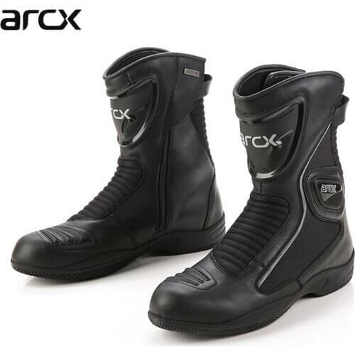 Free shipping 1pair Motorcycle Boots Cowhide Leather Waterproof Touring Biker Motorbike Riding Boots