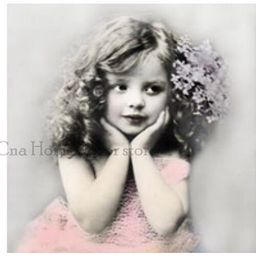 Little girls cartoon embroidery pattern wedding decor mosaic 5D diy diamond painting 3d cross stitch kits room decor crafts