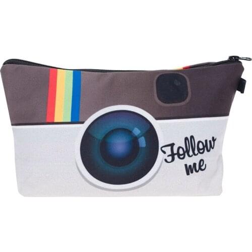 2021 New Portable Fashion Cosmetic Bag Storage Bag Womens 3D Printing Alphabet Camera Wash Bag CHZ01