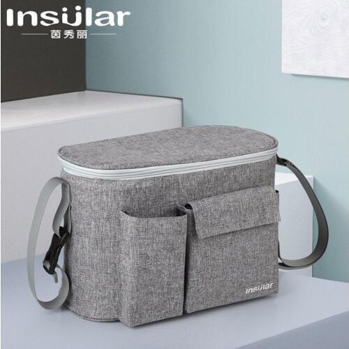 Baby Stroller Organizer Bag Stroller Accessories Mummy Diaper Bag Multifunction Storage Bag Milk Bottle Feeding Pouch Cup Cover