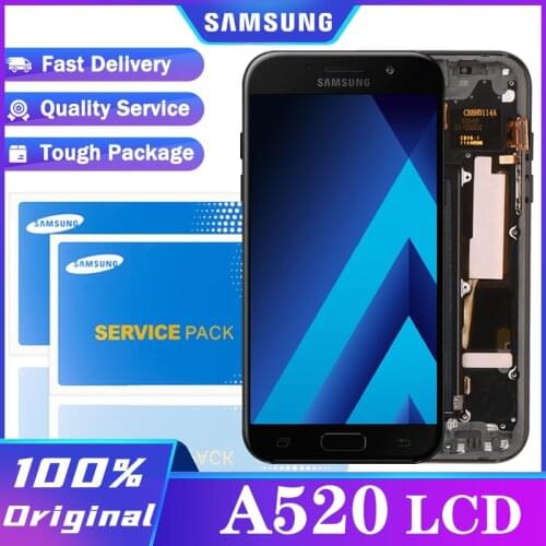 Original 5.2" Super AMOLED LCD for SAMSUNG Galaxy A5 2017 Display Touch Screen Digitizer A520 A520F SM-A520F Repair Parts