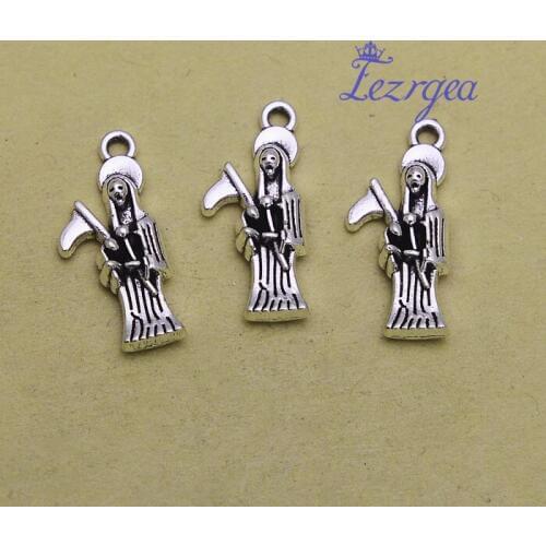 20pcs/lot--23x10mm, death cham,Antique silver plated death god charms,DIY supplies,Jewelry accessories