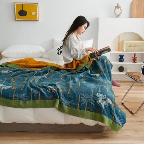 100% Cotton throw blanket summer cool quilt single double Leisure blanket soft nap bedspread sofa towel boho home decor sheet