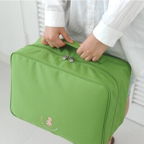 Portable double clothing receive bag printed cartoon receive bag storage bag 38*27*18cm