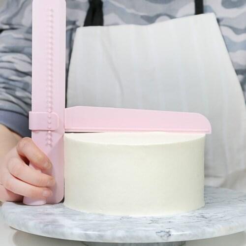 Cake Scraper Smoother Adjustable Fondant Spatulas Cake Edge Smoother Cream Decorating DIY Bakeware Tableware Kitchen Cake Tool