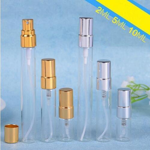 2ml 5ml 10ml high quality glass perfume spray atomizer bottles plastic Perfume Atomizer vials bottle F20171258