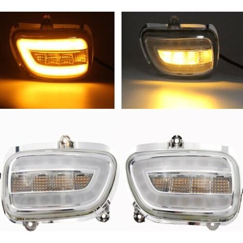2 Colors Motorcycle LED Front Side Turn Signal Indicator Lights for Honda Goldwing GL1800 F6B 2001-2017