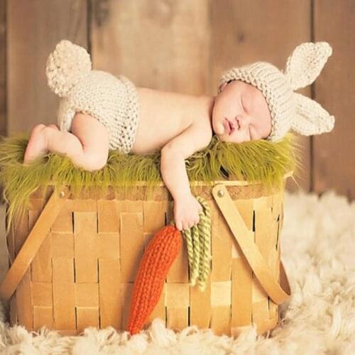 Newborn Baby Sweater Suits Girl Boy Wool Knit Costume Photograph Props