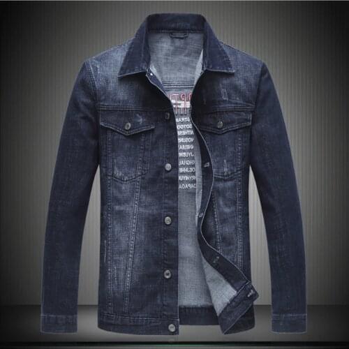 Warm The Classic Thick Denim Jackets For 2020 New Fashion Turn-down Collar Outerwear Jeans Jacket 4XL 5XL 6XL Big Men #7123
