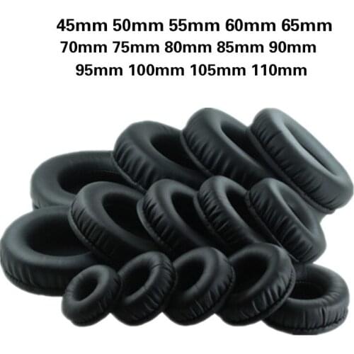 50mm 70mm 110mm Universal Round Replacement Earpads Soft Foam Ear Pads Cushion Earpads for Sony AKG Beyerdynamic Headphones