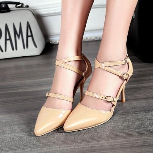 Womens shoes 2020 new high-heeled womens thin with cross straps sexy feminine temperament was thin sandals