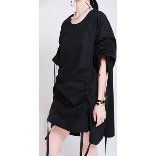 2021 New Summer Elegant Ladies Dress Cotton Loose Solid Color Fashion Women Dresses Casual High Quality Female Dress T258