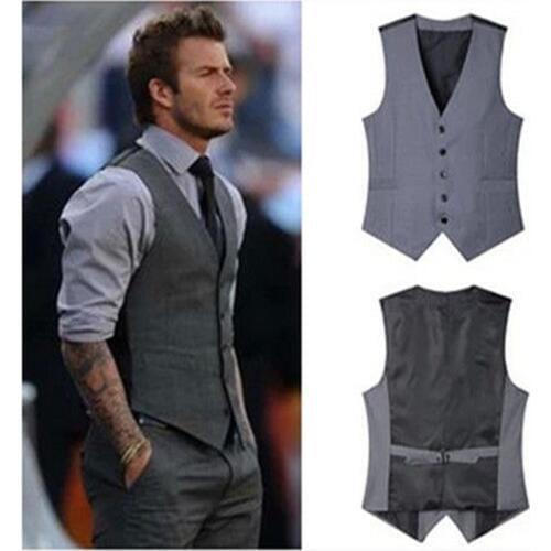Plus Size 7XL Wedding Dress High-quality Cotton Men Fashion Design Suit Vest Grey Black High-end Male Business Casual Suit Vest