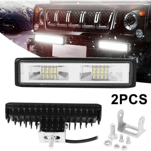 1 pair Driving Fog Offroad LED Work Car Light 48W 12V 16LED Car Work Light Bar Spot Beam Driving Fog Lamp for SUV Off-Road