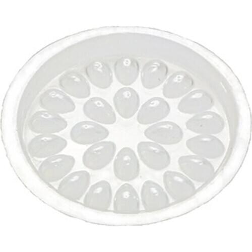 10Pcs Disposable Flower Shape Eyelash Extension Glue Holder Gasket Pads Plastic Transparent Eyelashes Adhesive Pallet With 27