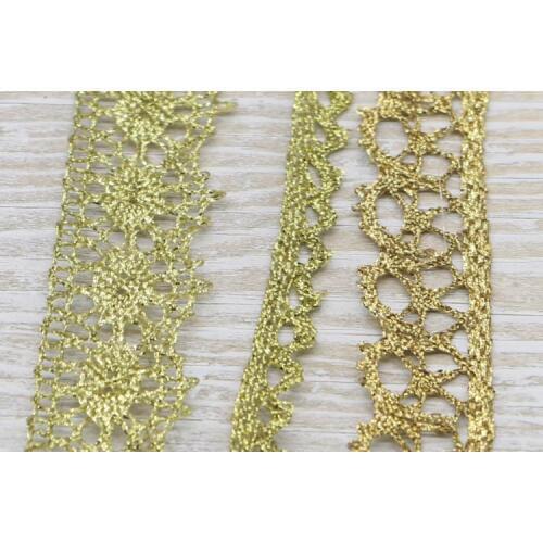 10 yard/lot Manual accessories lace Golden hollow out delicate lace