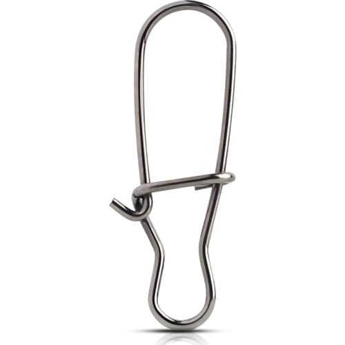 100 pcs Stainless Steel Fishing Snap Hooked Snap Pin Fastlock Clip Accessories Tackle for Barrel Swivel Lure hook