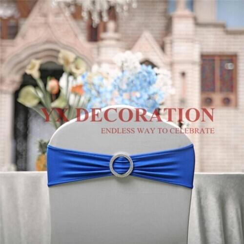 15X35CM Lycra Band Spandex Chair Sash Fit For Chair Cover Banquet Wedding Decoration