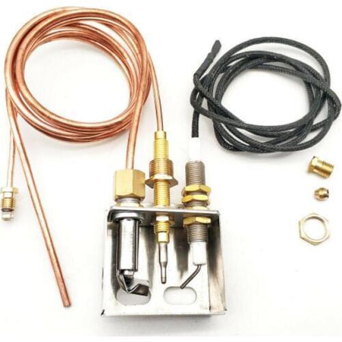 2PCS 900mm M8*1 Propane Gas Fire Pit Heater Replacement Parts Flame Pilot Burner Assembly Kit