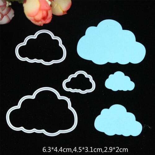 3pc Clouds Metal Cutting Dies Stencil for DIY Scrapbooking Album Embossing Paper Cards Deco Crafts Die Cuts