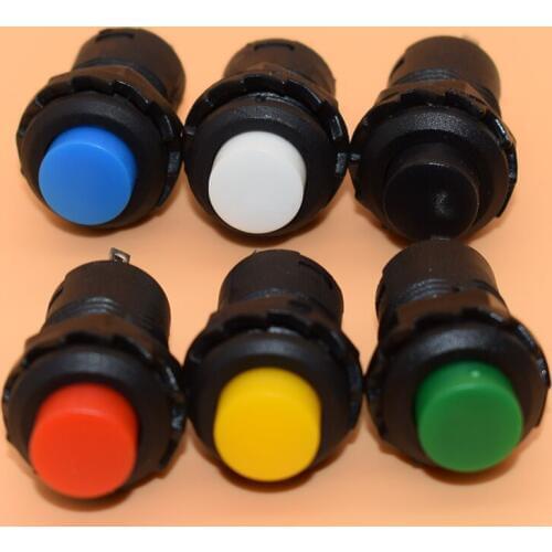30pcs 12mm Lock Latching OFF- ON Push Button Switch maintained fixed pushbutton switches