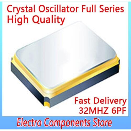 5PCS/Lot 4Pin 1612 1.6*1.2mm SMD Patch Passive Crystal Oscillator 32MHZ Quartz Crystal Resonator 6PF 10PPM Seam Sealing Crystals