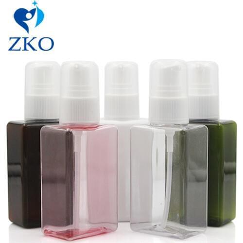 5pcs/lot Free Shipping 100ml PETG Rectangular Multicolor Bottle Plastic Small Dosage Cosmetic Pump Emulsion Refillable Bottles