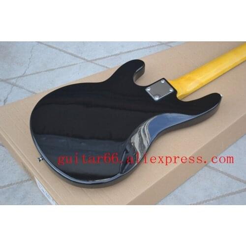 Free shipping 5 string ash wood electric bass middle red for black edge chrome hardware BJ135