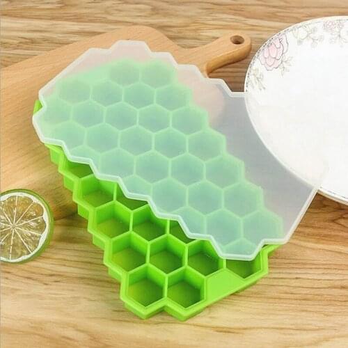 Household Tools DIY Ice Cube Maker Food Grade Silicones Honeycomb Forms Mould Tray For Whiskey Cocktail Vodka Bar Dining Kitchen