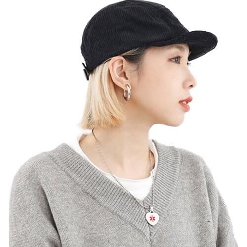 Clape Dad Hat Corduroy Soild women men Baseball Caps 5 Panel Short Brim Hat Outdoor Run Cap Camper Hat Dropshipping Bone Garros