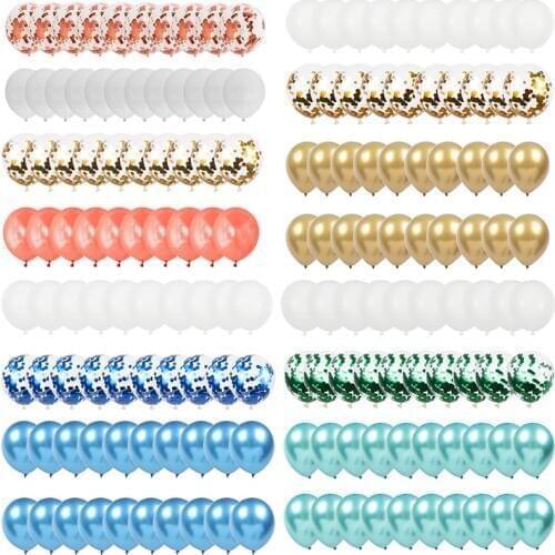 20/40pcs 10inch Latex Balloons Colored Confetti balls birthday party decorations Wedding Decoration Baby Shower rose gold globos