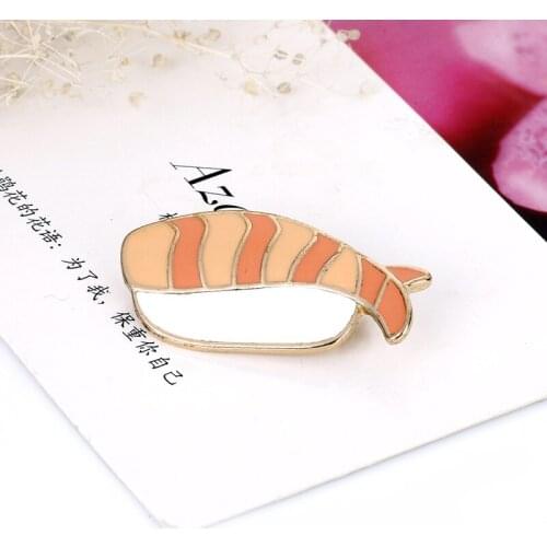 Sushi Enamel Pins Metal Cartoon Japanese Food Button Badges Denim Bag Backpack Lapel Pin and Brooches Collar Badge for Children
