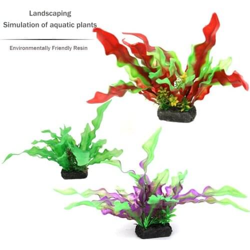 Simulation Plastic Wave Kelp Grass Fish Tank Decoration Fake Plant Landscaping Aquarium Twisted Blue Grass Decoration