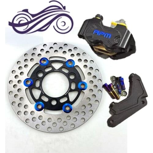 Motorcycle Front Fork Brake Caliper + Brake Pump Adapter Bracket 200mm Brake Disc Rotor Brake Discs Set For DIO ZX CNC