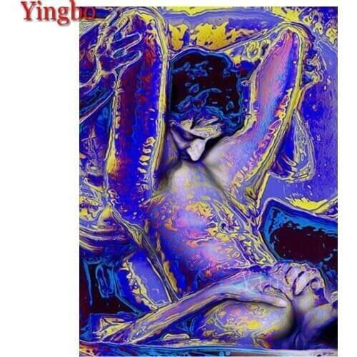 Yingbo Diamond Painting Kit Abstract Sexy Couple 5D DIY Diamond Embroidery Cross Stitch Picture Of Rhinestones Mosaic Home Decor