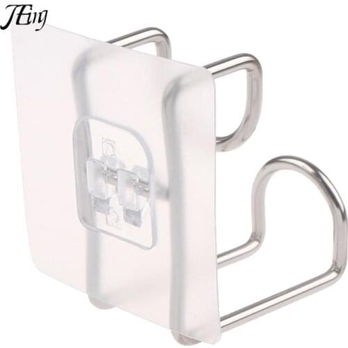 Wall Mount Hook Holder Adhesive Opbergrek Punch-Gratis Sticky Badkamer Keuken Traceless Wastafel Bespaar Ruimte Organizer