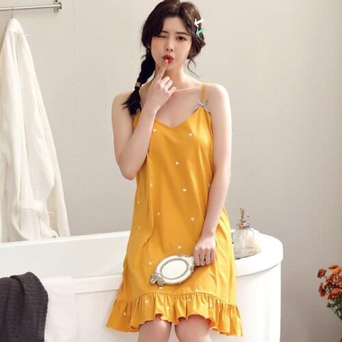 Plus Size Nightdress New Spring Summer Cotton Sleepwear Women Loose Thin Casual Suspender Nightie Girl Cute Soft Home Wear Suit