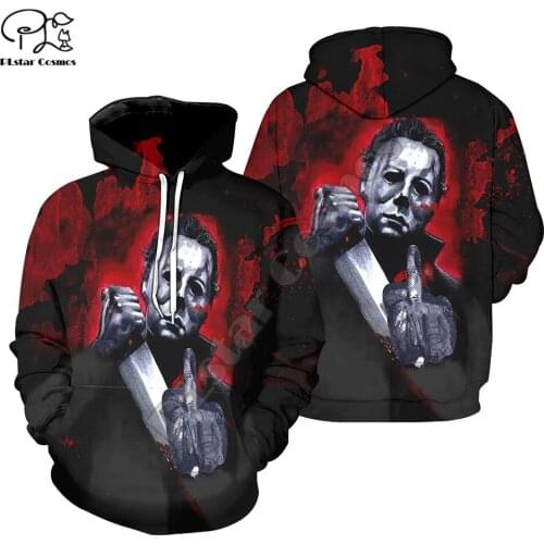 PLstar Cosmos Michael Myers Halloween 3D Printed Hoodies Sweatshirts Zip Hooded For Men And Women Casual Streetwear Style-M6