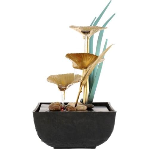Waterfall Fountain Crafts Tree Of Life Willow Wrought Tray With Water Pump Ornament for Home Indoor Outdoor Garden Decorations