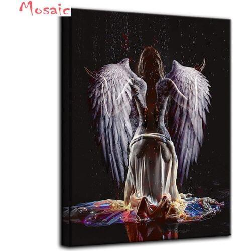 Full square / round diamond 5D DIY cartoon diamond painting "angels, fairy" embroidery cross stitch 3D home decoration gift