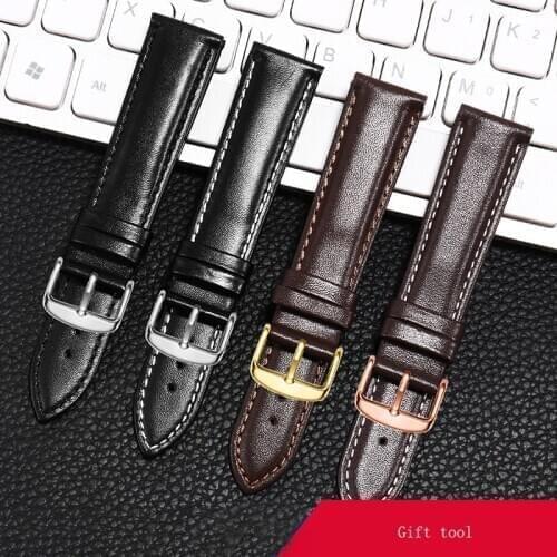 Genuine leather watchband 14 16 18 19 20 21 22 24mm black brown braclet for 5955 3911 3851B series men and women watch chain