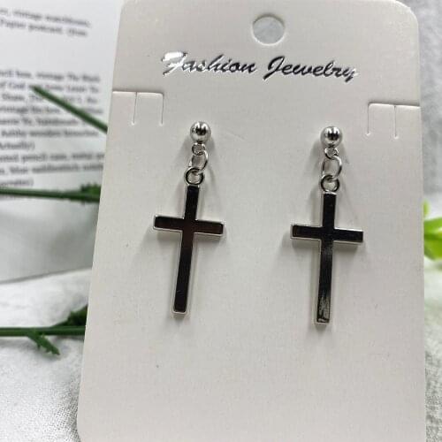 2021 new Fashion Cross Pendant Cartilage Drop Dangle Earrings Punk Jewelry For Cool Women Girl Friendship Gifts