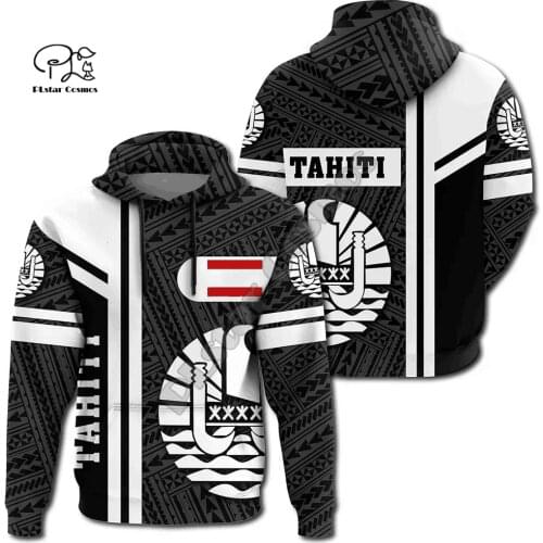 NewFashion French Polynesia Art Tahiti Country Flag Tribal Culture Retro Tracksuit 3DPrint Men/Women Autumn Colorful Hoodies D6